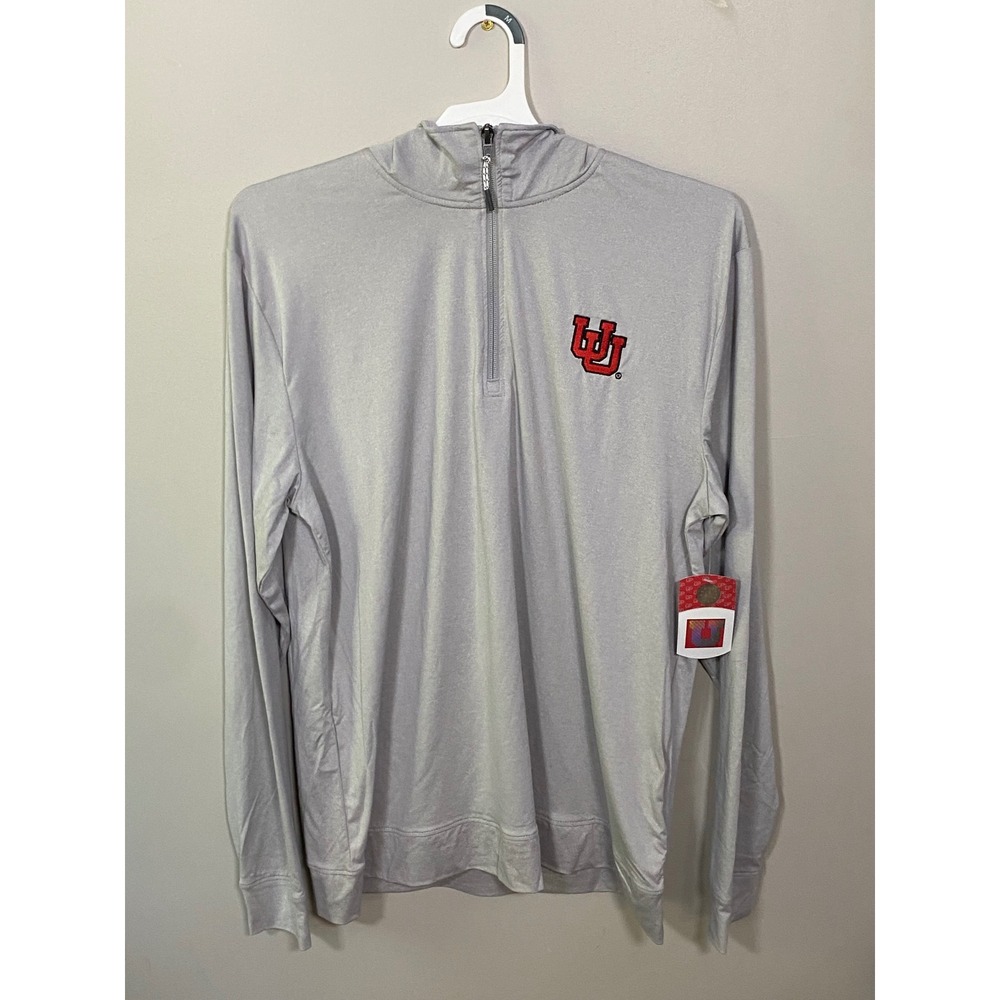 NWT Rivalry Threads Utah Utes Quarter Zip Men's Medium Grey NCAA Pullover 0336
